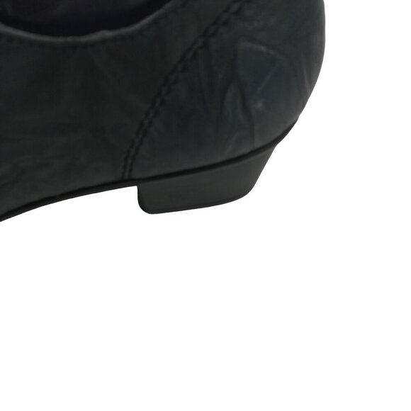 Rieker Side Zip Blue Block Heel Leather Comfort Shoes Size 40 US 9.5-10 Faux Fur - Picture 4 of 10